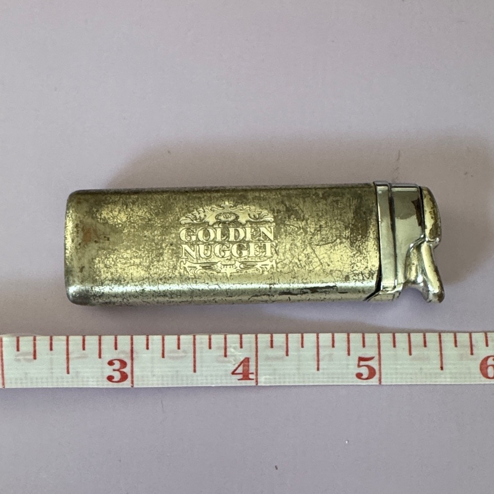 Vintage advertising lighter from Golden Nugget, Las Vegas, Vegas